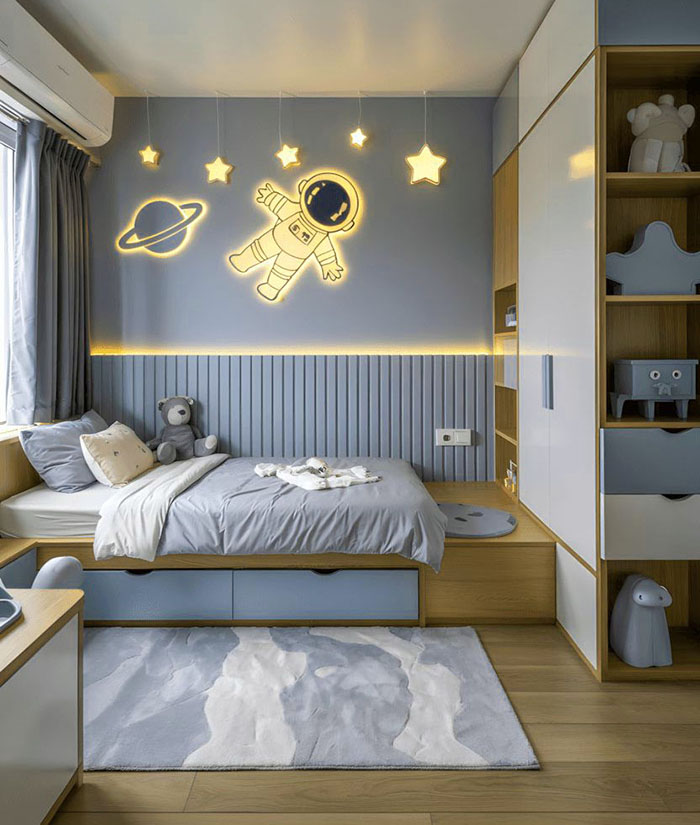 Trang trí phòng ngủ bé trai